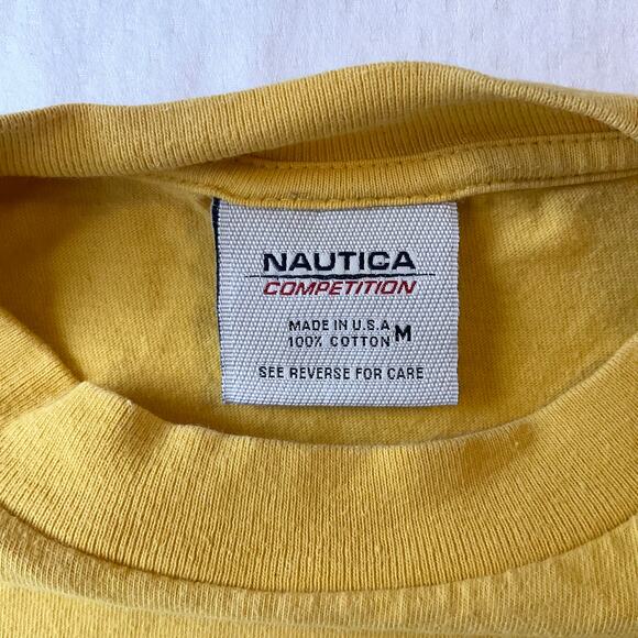 Nautica Men Short Sleeve T-shirt Size M, Yellow, Nautica Competition - Picture 6 of 7